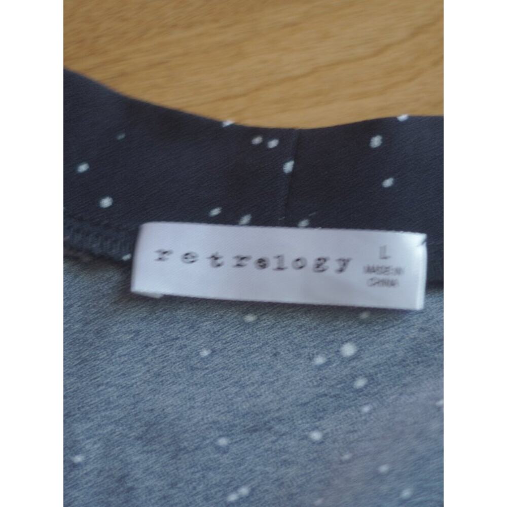 Black Star Tie-Neck Blouse Size M Whimsigoth Neutral - Picture 6 of 9